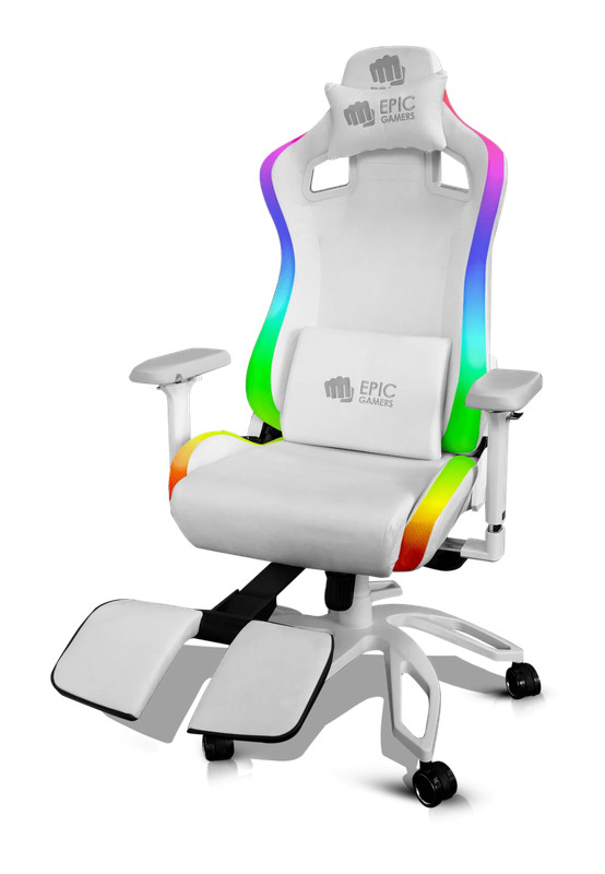 Epic Gamers V2 RGB Gaming Chair - White - كرسي
